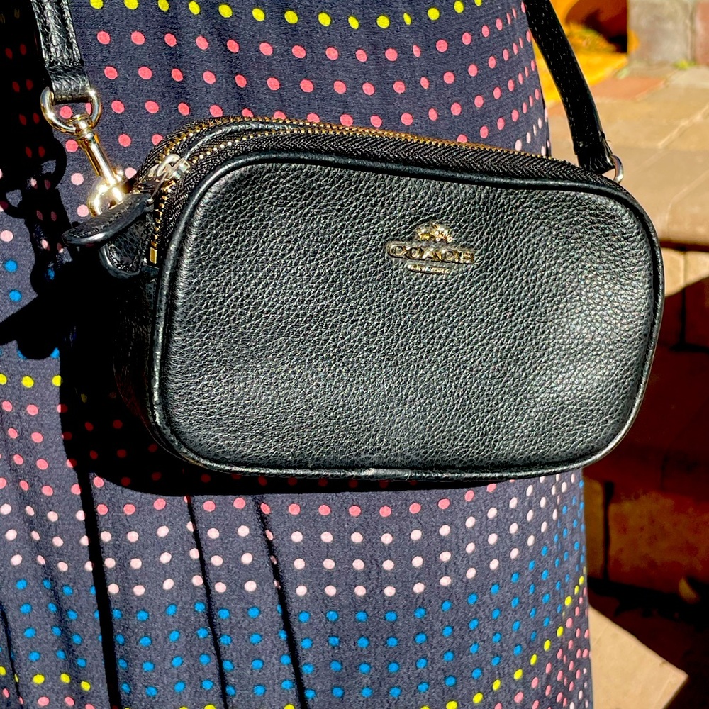 Black Coach Jamie mini camera bag